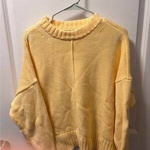 a new day Women's Soft Yellow Crew Neck Sweater